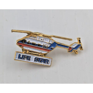Life Star Air Care Rescue Medical Helicopter Pin Pinback
